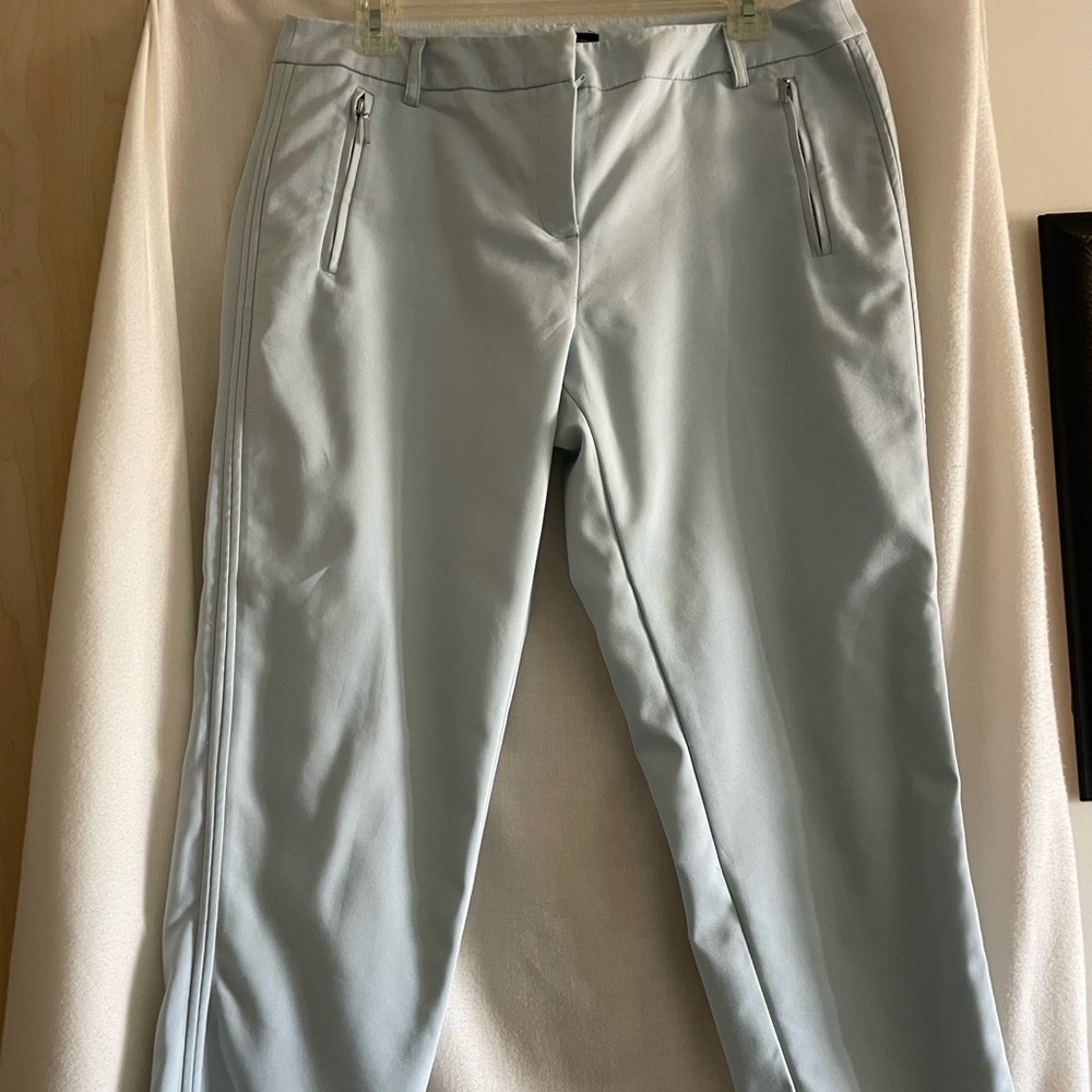 Adrienne Vittadini White Casual Pants, light blue, Size 10